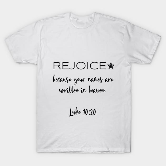 Rejoice T-Shirt by Bible All Day 